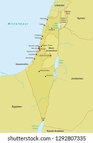 Map of Israel (with german inscription)