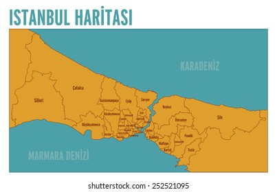 Map of Istanbul / Istanbul haritasi 