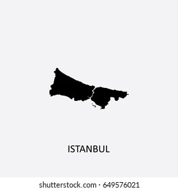 Map of Istanbul - Turkey Vector Illustration