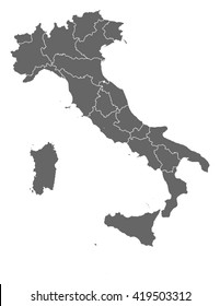 Map - Italy - Shutterstock ID 419503312