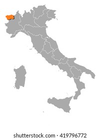 Karte - Italien, Aostatal