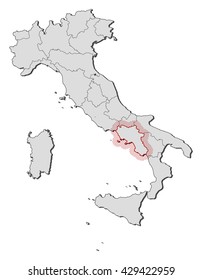 Map - Italy, Campania