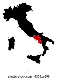 Map - Italy, Campania