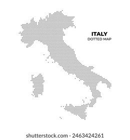 Karte von Italien mit gepunkteten Stil