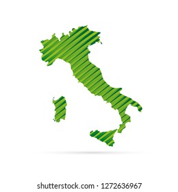 Map of Italy eco friendly