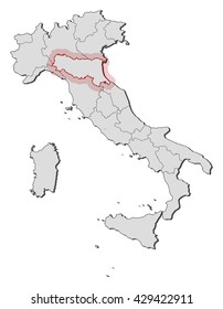 Map - Italy, Emilia-Romagna