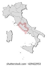 Map - Italy, Lazio