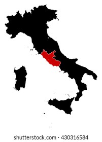 Map - Italy, Lazio