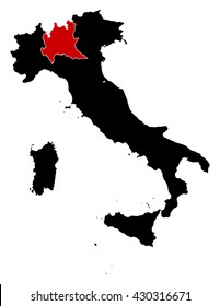 Map - Italy, Lombardy