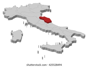 Map - Italy, Marche