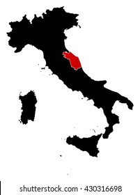 Map - Italy, Marche