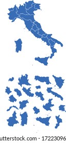 Mapa de Italia con provincias