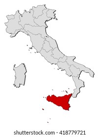 Map - Italy, Secely