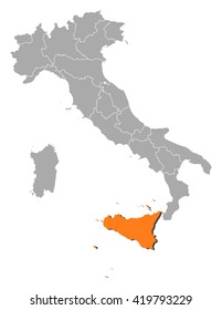 Map - Italy, Secely