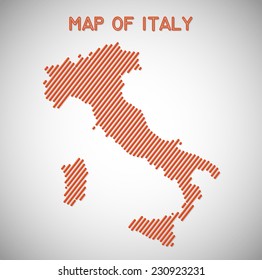 map of Italy. Transparency effects used.