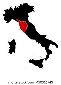 Map - Italy, Tuscany