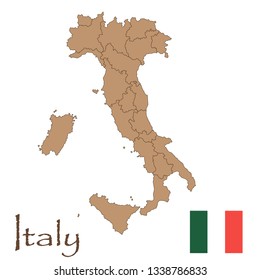 Map of Italy vector