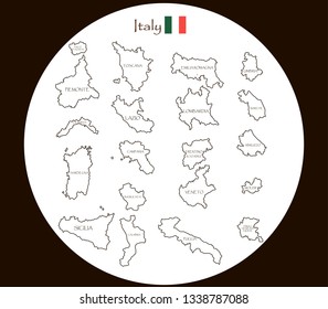 Map of Italy vector