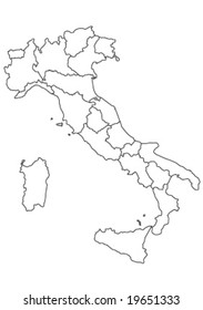 map of italy vector illustration