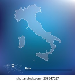 Map of Italy - vector illustration