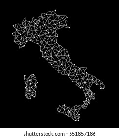 Map of Italy.  Vector illustration