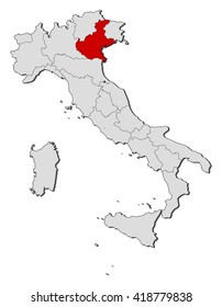 Map - Italy, Veneto