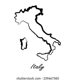 Map of Italy for your design, concept Illustration.