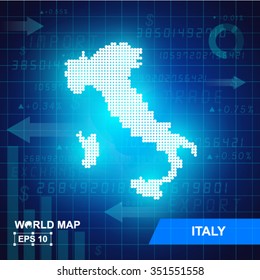 Map Of Italy,Abstract background, vector illustration