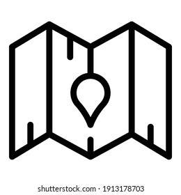 Kartenfahrzeugsymbol. Rahmenplan-Route, Vektorsymbol für Webdesign einzeln auf weißem Hintergrund
