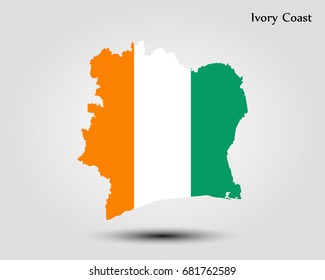 Map of Ivory Coast