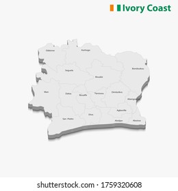 Map Of Ivory Coast And 3d Map