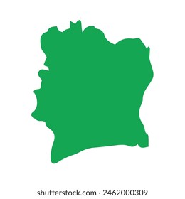 map of Ivory Coast colored icon. Illustration vector graphic of map of Ivory Coast.