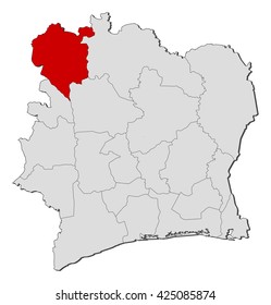 Map - Ivory Coast, Denguele