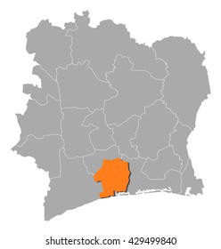 Map - Ivory Coast, Sud-Bandama