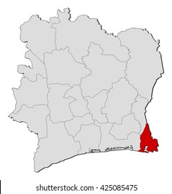 Map - Ivory Coast, Sud-Comoe