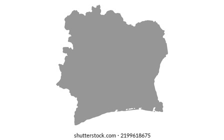 Map Ivory Coast vector background. Isolated country texture