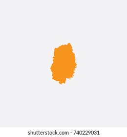 Map of Iwate Prefecture - Japan Vector Illustration