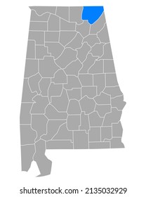 Mapa de Jackson en Alabama en blanco