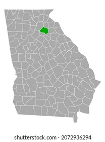 Map of Jackson in Georgia on white background