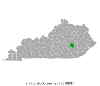 Map of Jackson in Kentucky on white