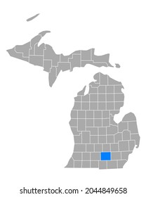 Map Of Jackson In Michigan On White