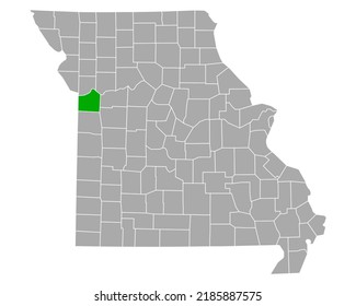 Map of Jackson in Missouri on white
