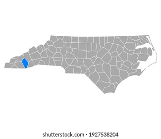 Map of Jackson in North Carolina on white