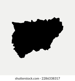 Map of Jaen - Andalusia - Spain outline silhouette graphic element Illustration template design
