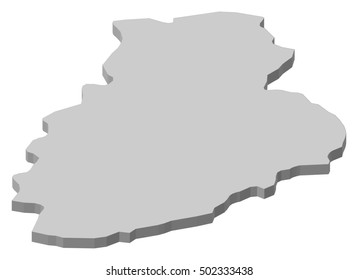 Map - Jaerva (Estonia) - 3D-Illustration