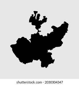 Map of Jalisco - Mexico outline silhouette vector illustration
