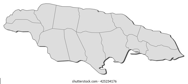 Empty Map Of Jamaica Jamaica Map Outline Images, Stock Photos & Vectors | Shutterstock