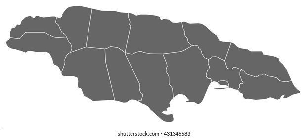 Map of jamaica svg