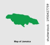 Map of Jamaica isolated vector illustration
