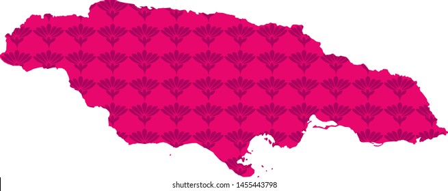 map of Jamaica. vector illustration